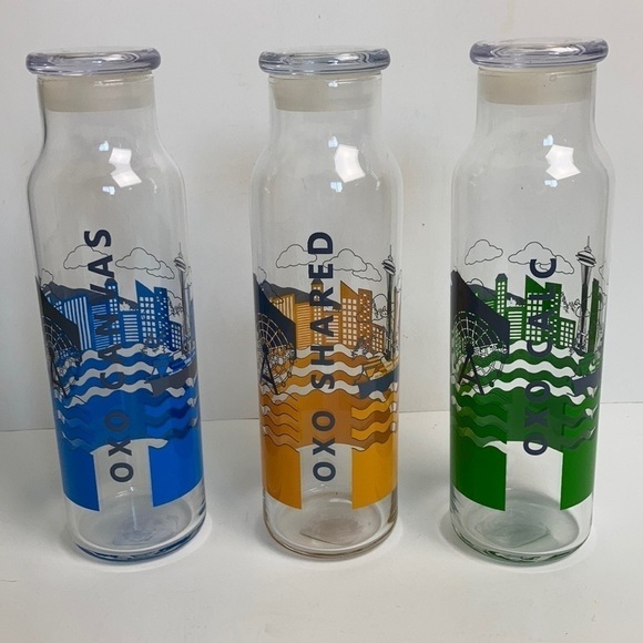 Seattle Glass Bottles Space Needle Collectable Decor Grunge Hipster Souvenir - Picture 16 of 16